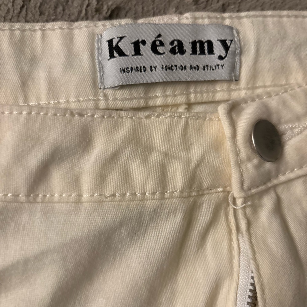 Kreamy - Women's Cozy Pants - Cream - 1X - Picture 4 of 4